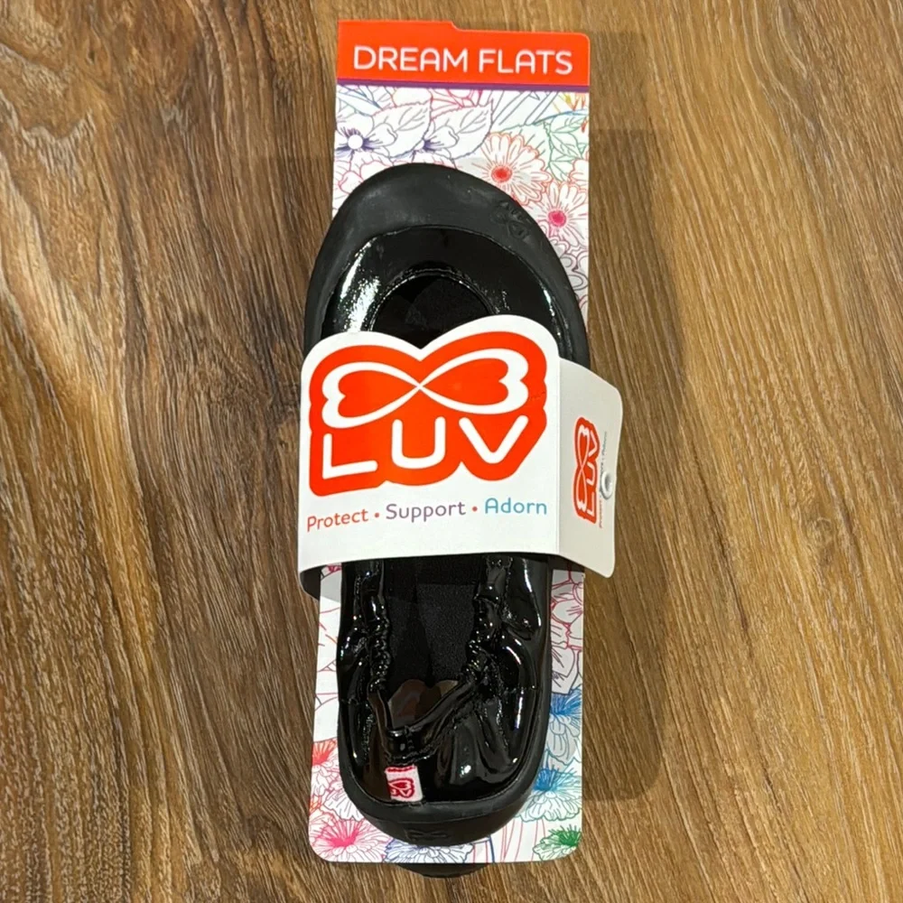 Luv Dream Toddler Girls Slip-On Flats (Size: 11.5)(Black Patent) NWT